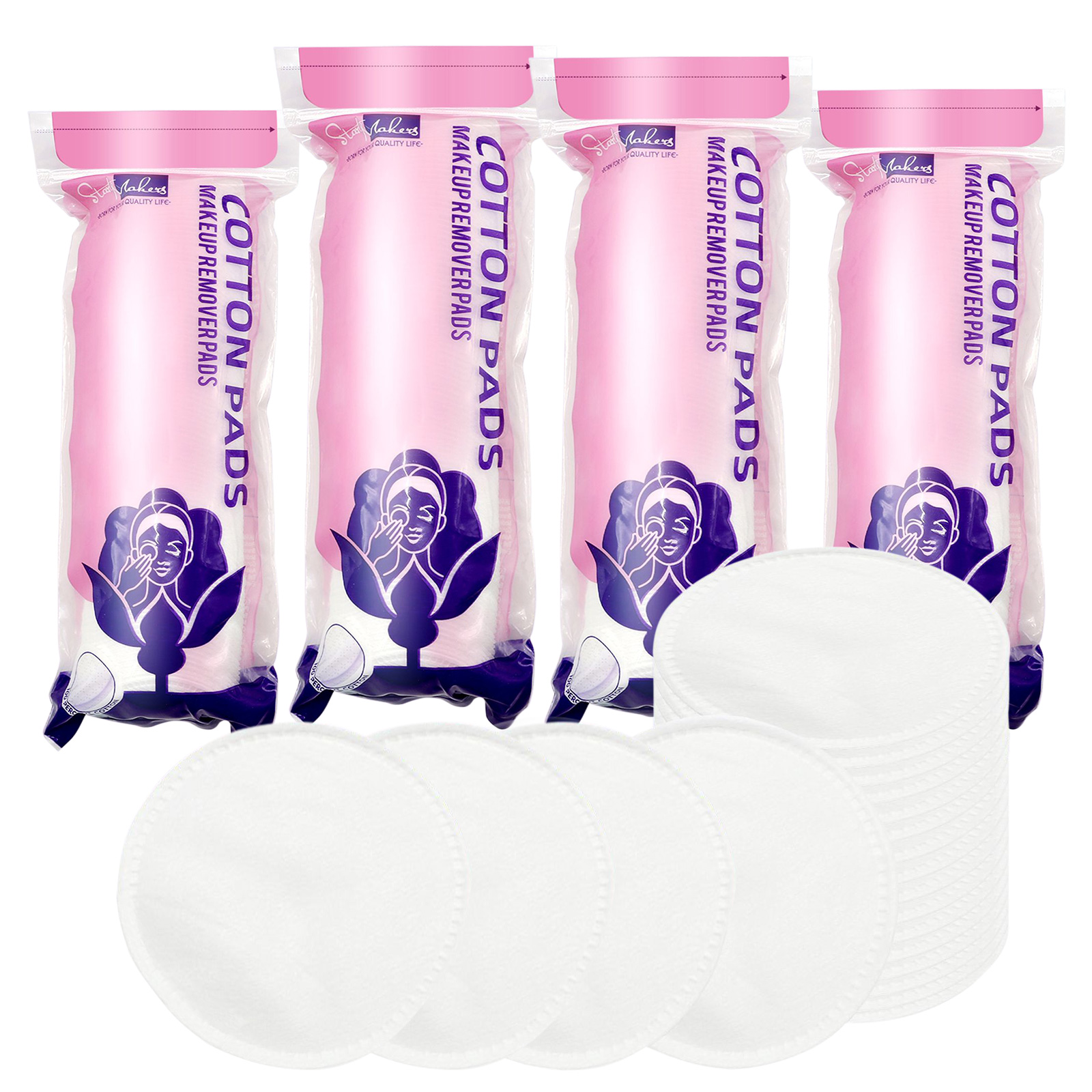 DUAIU Cotton Rounds 400 Count - Cotton Pads for Face Disposable Makeup Removal Facial Premium Toner Pads Soft Face Nail Cleansing Pads